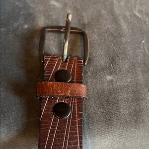 Marc Jacobs Distressed Brown Leather Belt